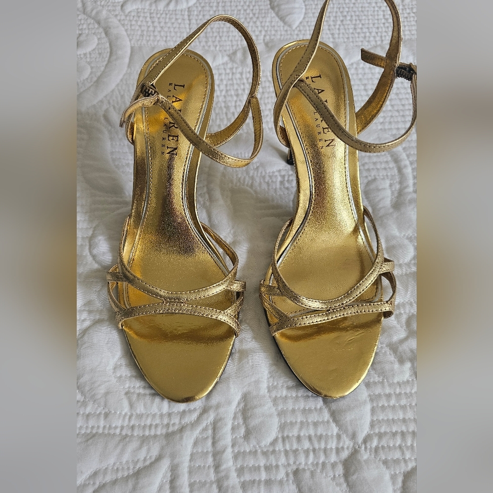 Ralph Lauren Heels, golden, size 6B